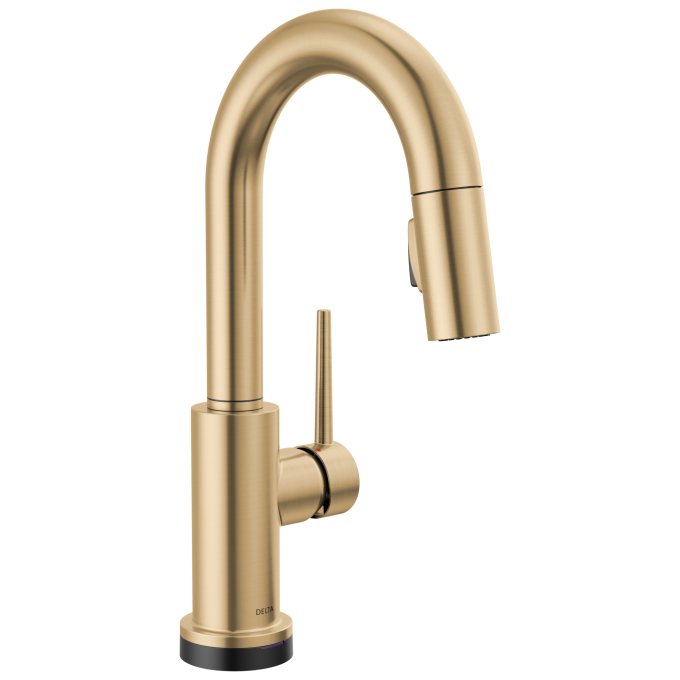 DELTA Trinsic Touch2O Bar / Prep Faucet with Touchless Technology — Champagne Bronze