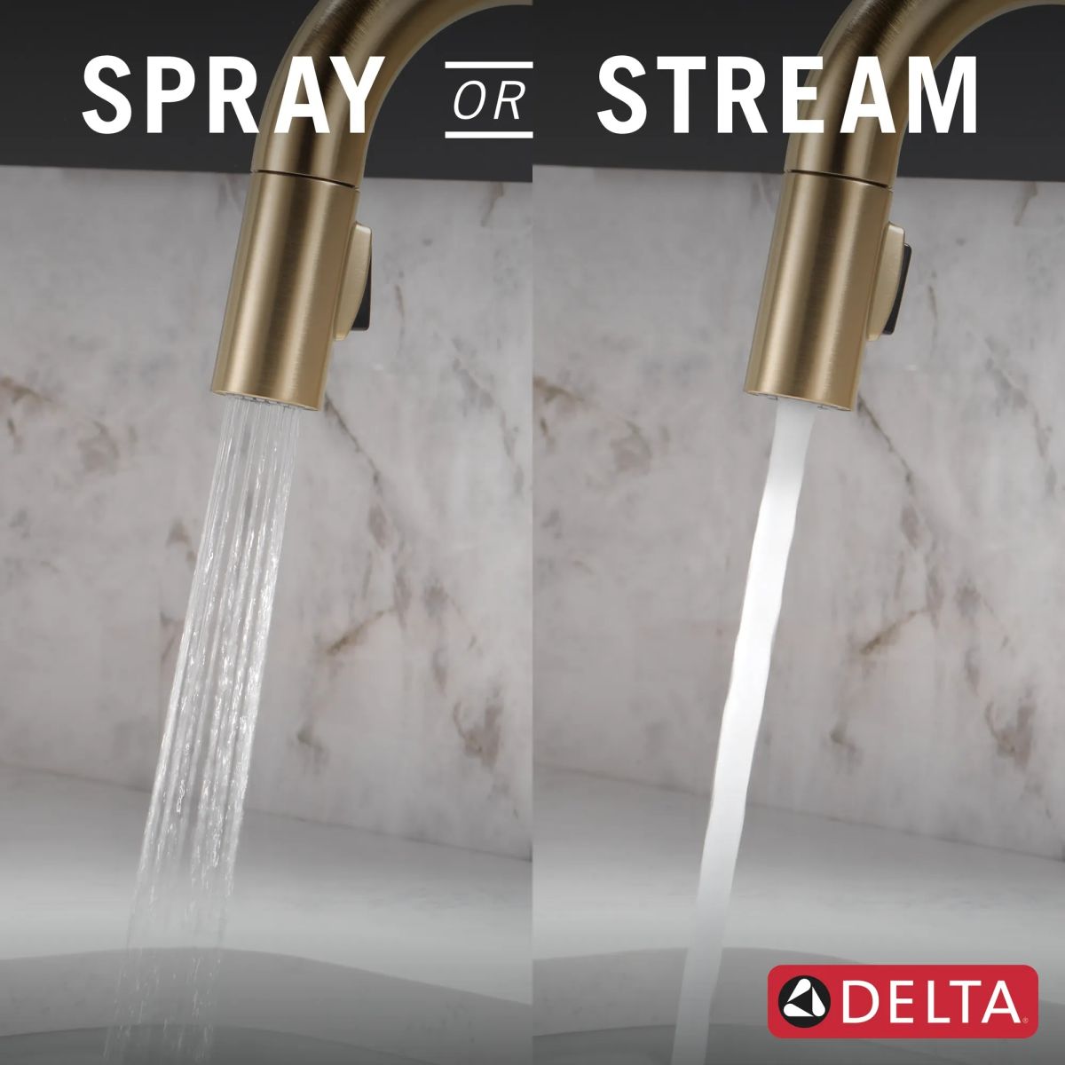 DELTA Trinsic Touch2O Bar / Prep Faucet with Touchless Technology — Champagne Bronze