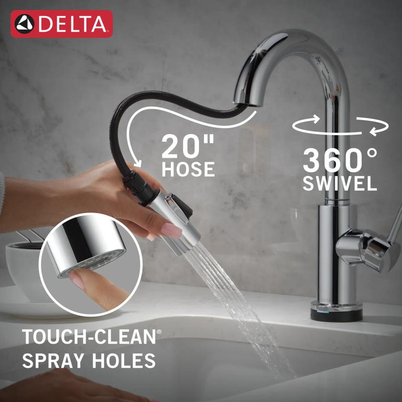 DELTA Trinsic Touch2O Bar / Prep Faucet with Touchless Technology — Chrome