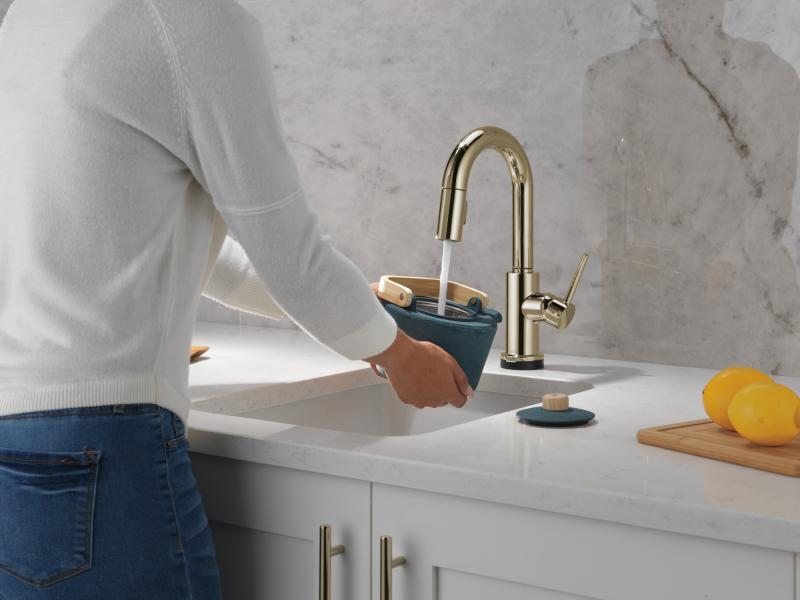 DELTA Trinsic Touch2O Bar / Prep Faucet with Touchless Technology — Polished Nickel