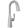 DELTA Stryke Single Handle Pull-Down Bar/Prep Faucet — Lumicoat® Arctic Stainless