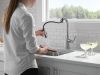 DELTA Stryke Single Handle Pull-Down Bar/Prep Faucet — Lumicoat® Arctic Stainless