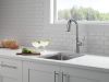 DELTA Stryke Single Handle Pull-Down Bar/Prep Faucet — Lumicoat® Arctic Stainless