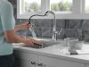DELTA Stryke Single Handle Pull-Down Bar/Prep Faucet — Lumicoat® Chrome