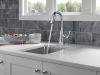 DELTA Stryke Single Handle Pull-Down Bar/Prep Faucet — Lumicoat® Chrome