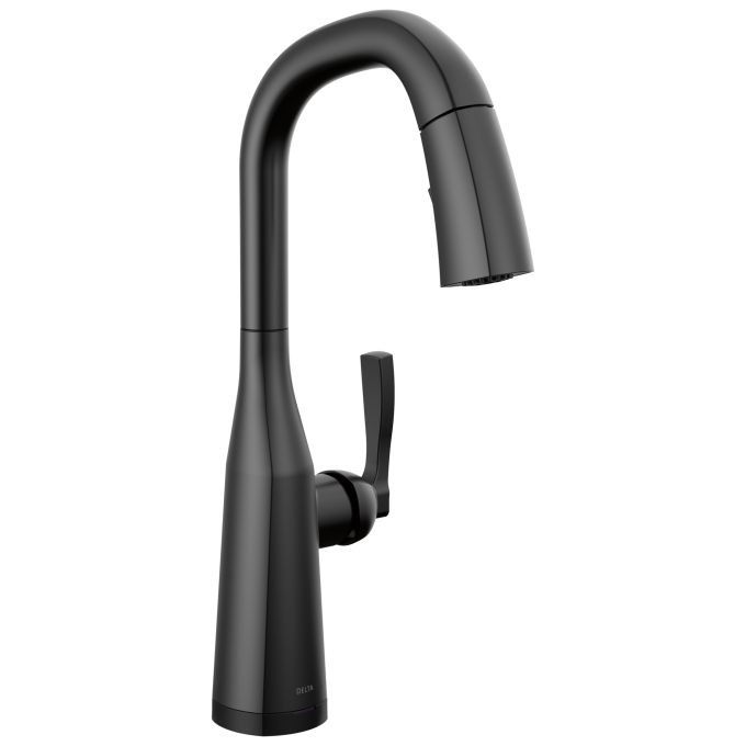 DELTA Stryke Touch2O Bar / Prep Faucet with Touchless Technology — Matte Black
