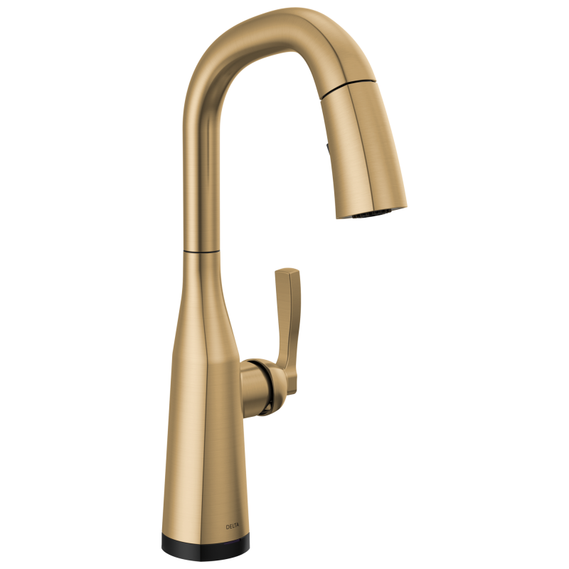 DELTA Stryke Touch2O Bar / Prep Faucet with Touchless Technology — Lumicoat® Champagne Bronze