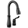 DELTA Leland Single Handle Pull-Down Bar / Prep Faucet — Matte Black