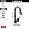 DELTA Leland Single Handle Pull-Down Bar / Prep Faucet — Matte Black