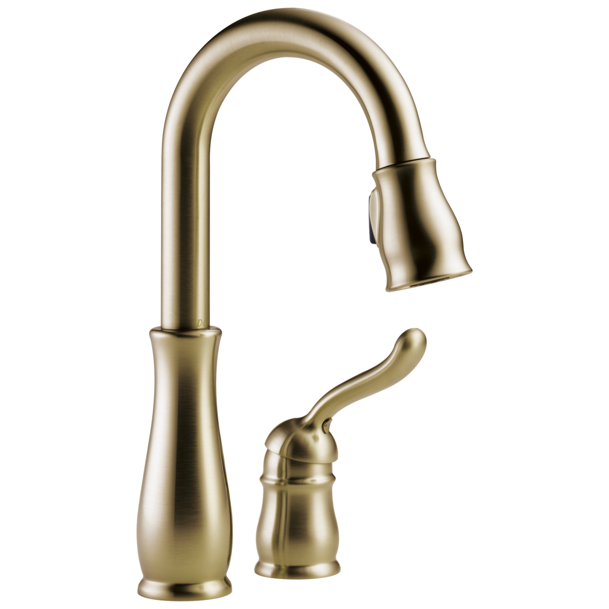 DELTA Leland Single Handle Pull-Down Bar / Prep Faucet — Champagne Bronze