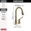 DELTA Leland Single Handle Pull-Down Bar / Prep Faucet — Champagne Bronze