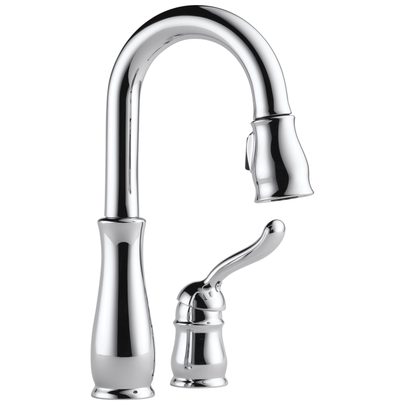 DELTA Leland Single Handle Pull-Down Bar / Prep Faucet — Chrome