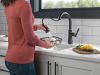 DELTA Coranto Single Handle Pull-Down Bar/Prep Faucet — Matte Black