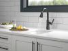 DELTA Coranto Single Handle Pull-Down Bar/Prep Faucet — Matte Black