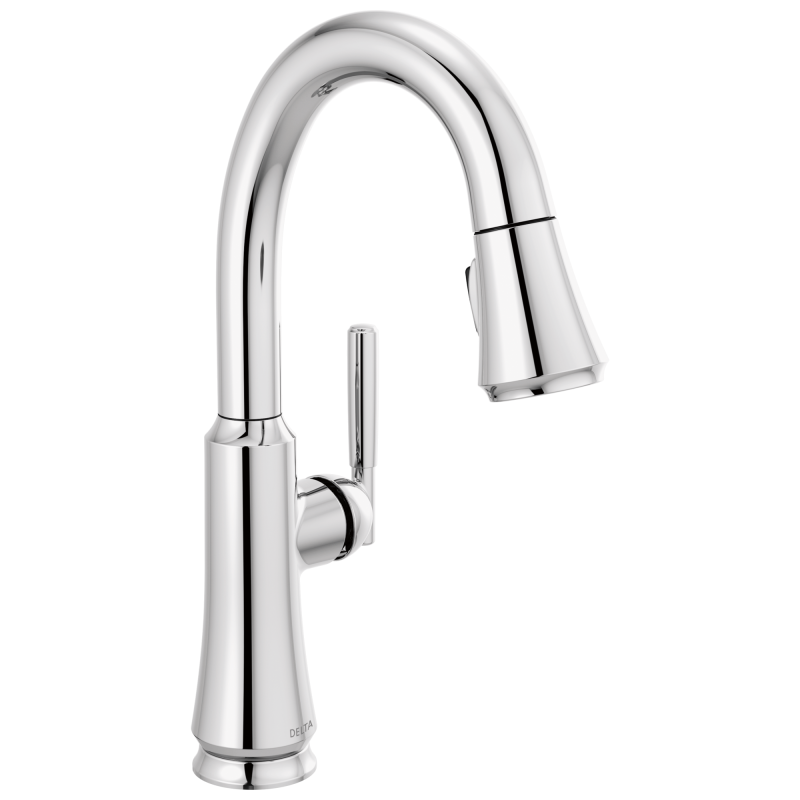 DELTA Coranto Single Handle Pull-Down Bar/Prep Faucet — Chrome