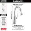 DELTA Coranto Single Handle Pull-Down Bar/Prep Faucet — Chrome