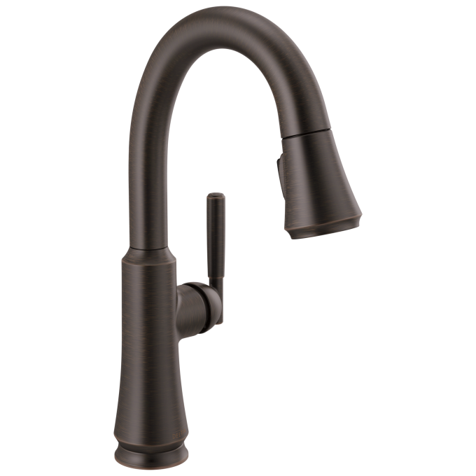 DELTA Coranto Single Handle Pull-Down Bar/Prep Faucet — Venetian Bronze