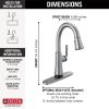 DELTA Coranto Single Handle Pull-Down Bar/Prep Faucet with Touch2O Technology — Arctic Stainless
