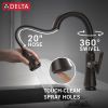 DELTA Coranto Single Handle Pull-Down Bar/Prep Faucet with Touch2O Technology — Venetian Bronze