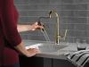 DELTA Emmeline Single Handle Pull-Down Bar / Prep Faucet — Lumicoat® Polished Nickel