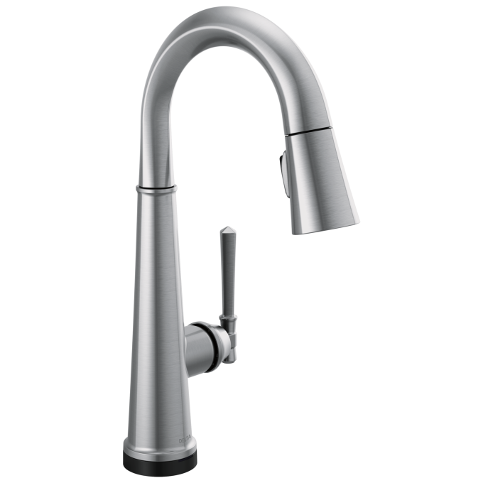 DELTA Emmeline Touch2O Bar / Prep Faucet with Touchless Technology — Lumicoat® Arctic Stainless