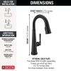 DELTA Emmeline Touch2O Bar / Prep Faucet with Touchless Technology — Matte Black