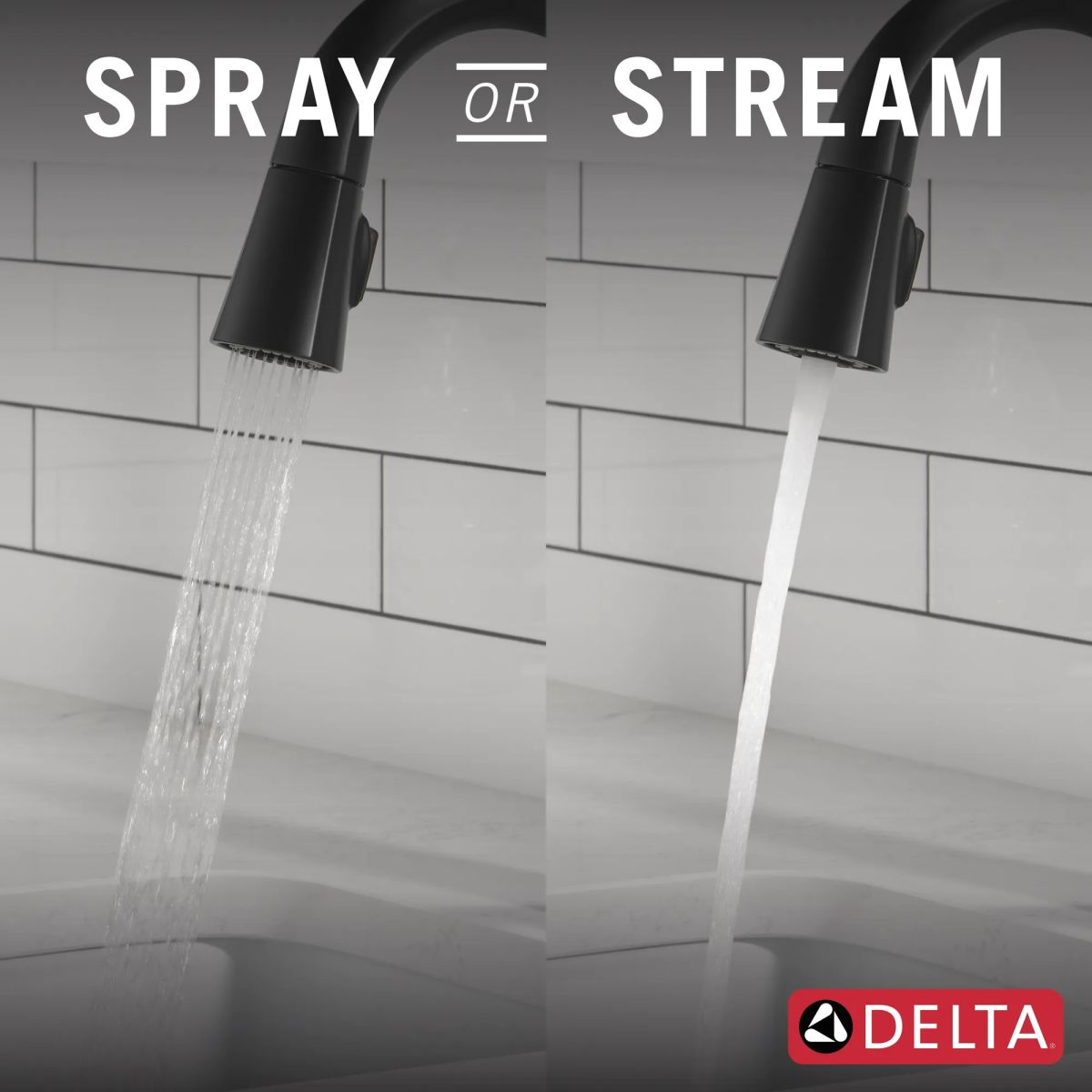 DELTA Emmeline Touch2O Bar / Prep Faucet with Touchless Technology — Matte Black