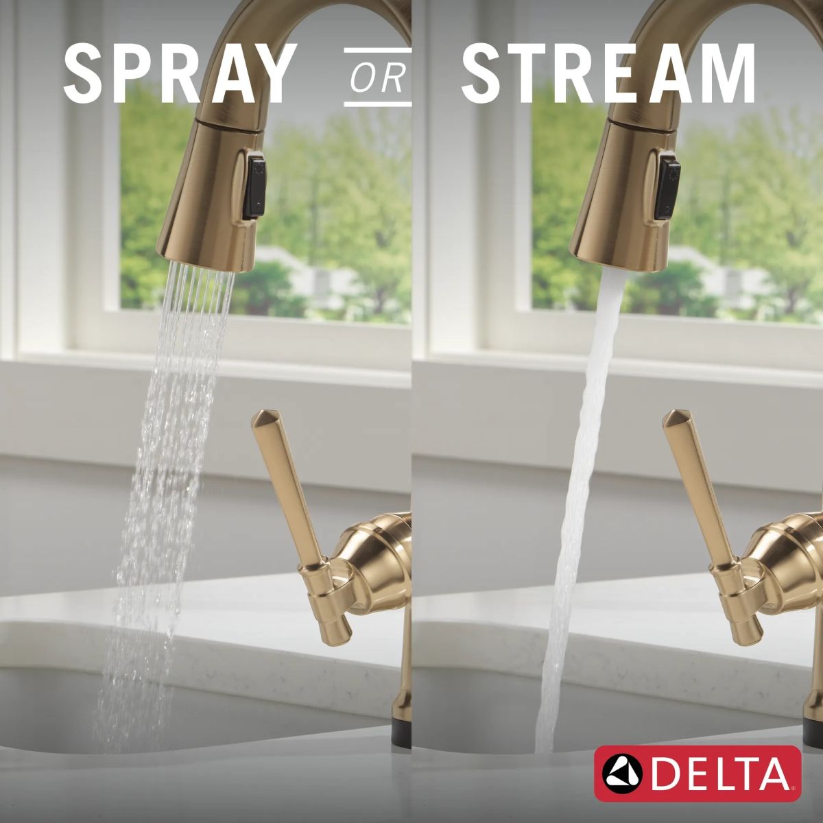 DELTA Emmeline Touch2O Bar / Prep Faucet with Touchless Technology — Lumicoat® Champagne Bronze