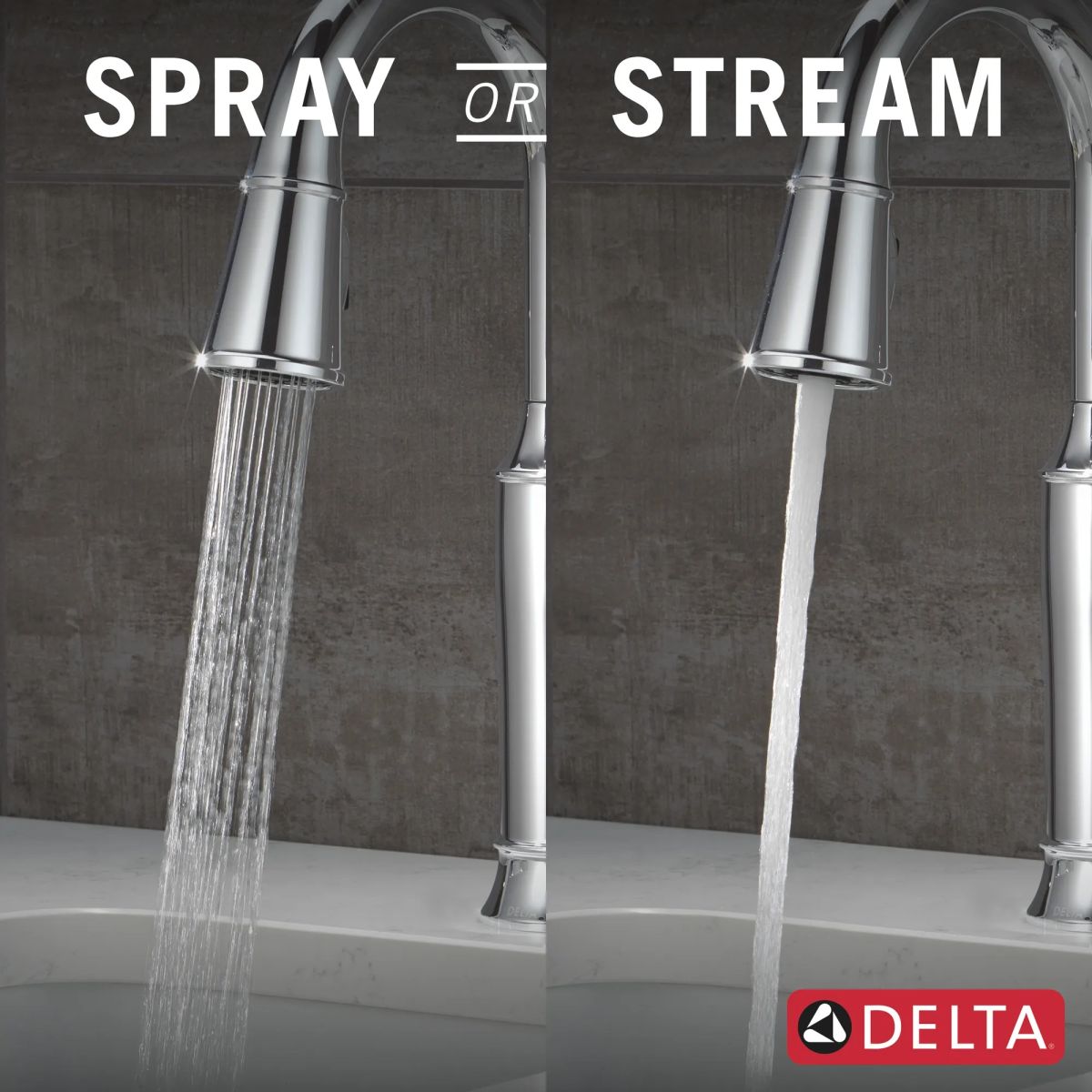 DELTA Renaldi Single Handle Pull-Down Bar / Prep Faucet — Lumicoat® Chrome