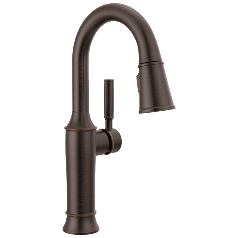 DELTA Renaldi Single Handle Pull-Down Bar / Prep Faucet — Venetian Bronze