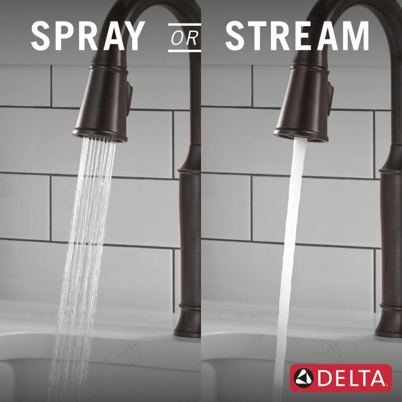 DELTA Renaldi Single Handle Pull-Down Bar / Prep Faucet — Venetian Bronze