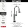 DELTA Renaldi Touch2O Bar / Prep Faucet with Touchless Technology — Lumicoat® Arctic Stainless