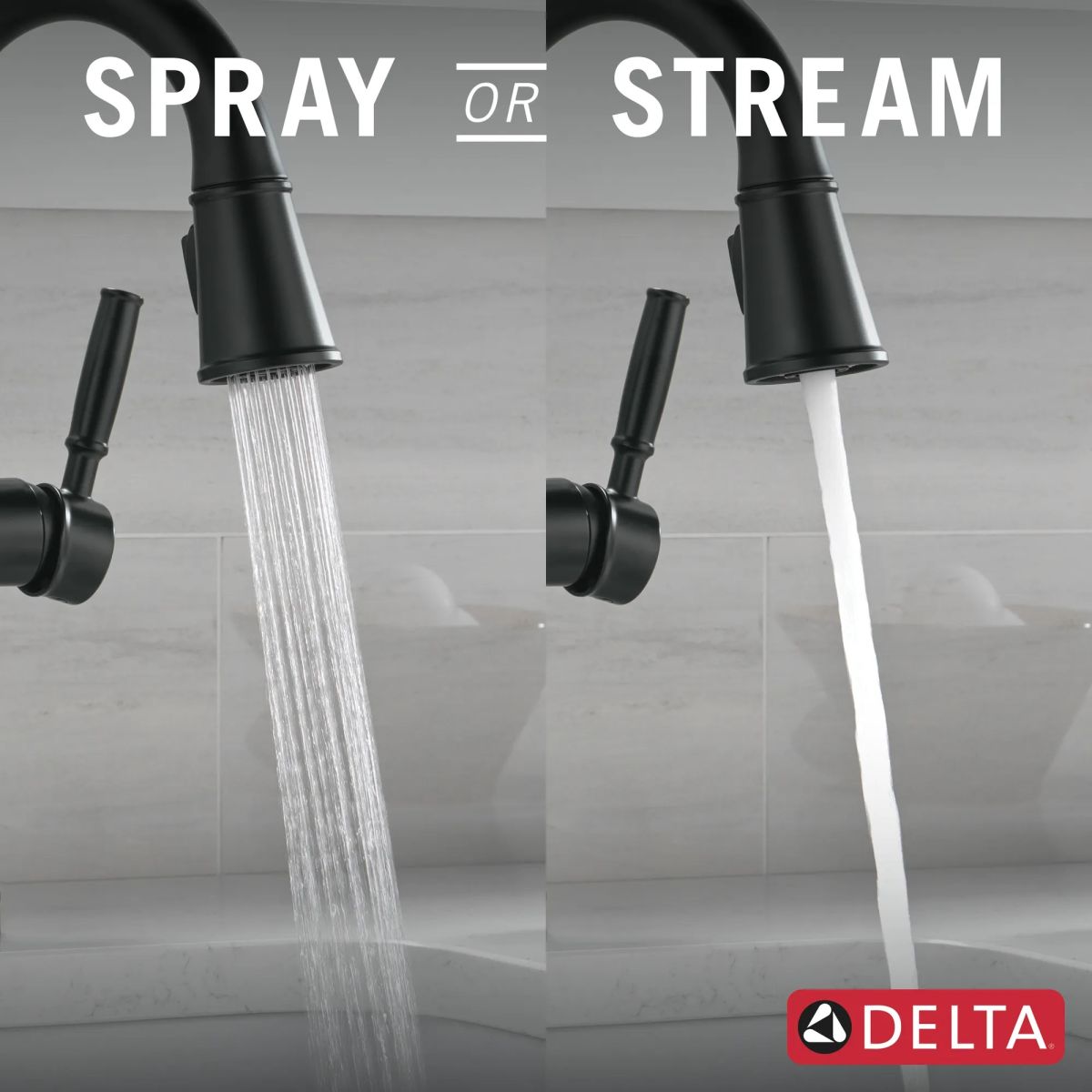 DELTA Renaldi Touch2O Bar / Prep Faucet with Touchless Technology — Matte Black