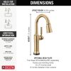 DELTA Renaldi Touch2O Bar / Prep Faucet with Touchless Technology — Lumicoat® Champagne Bronze