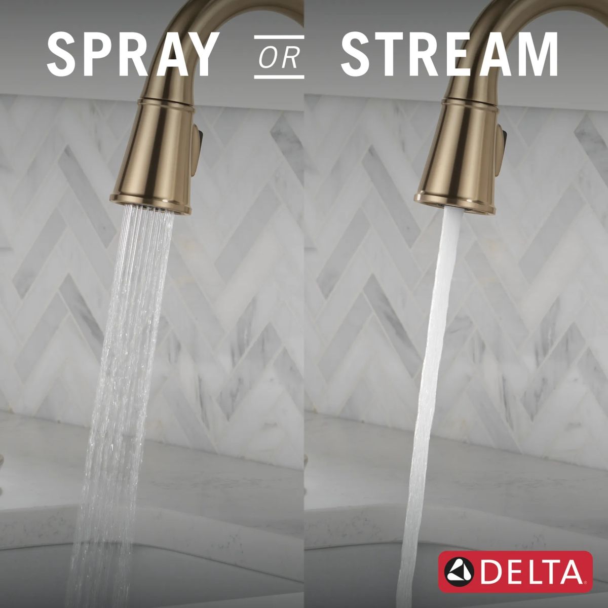 DELTA Renaldi Touch2O Bar / Prep Faucet with Touchless Technology — Lumicoat® Champagne Bronze