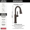 DELTA Renaldi Touch2O Bar / Prep Faucet with Touchless Technology — Venetian Bronze