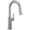 DELTA Cordova Single Handle Pull-Down Bar/Prep Faucet — Lumicoat® Arctic Stainless