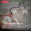 DELTA Cordova Single Handle Pull-Down Bar/Prep Faucet — Lumicoat® Arctic Stainless