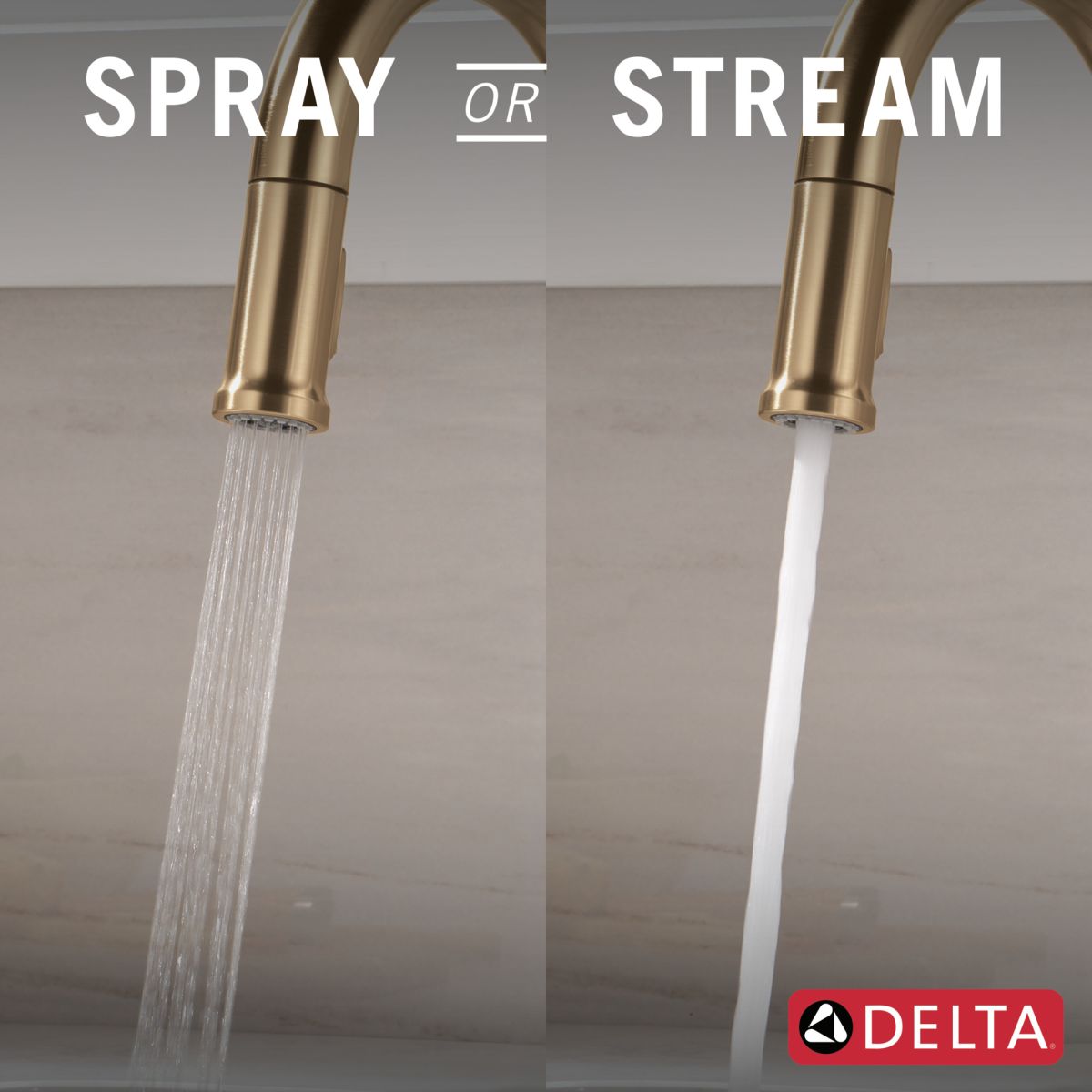 DELTA Cordova Single Handle Pull-Down Bar/Prep Faucet — Lumicoat® Champagne Bronze