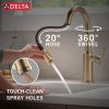 DELTA Cordova Single Handle Pull-Down Bar/Prep Faucet — Lumicoat® Champagne Bronze