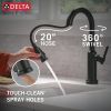 DELTA Cordova Touch2O Bar / Prep Faucet with Touchless Technology — Matte Black