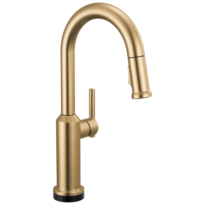 DELTA Cordova Touch2O Bar / Prep Faucet with Touchless Technology — Lumicoat® Champagne Bronze
