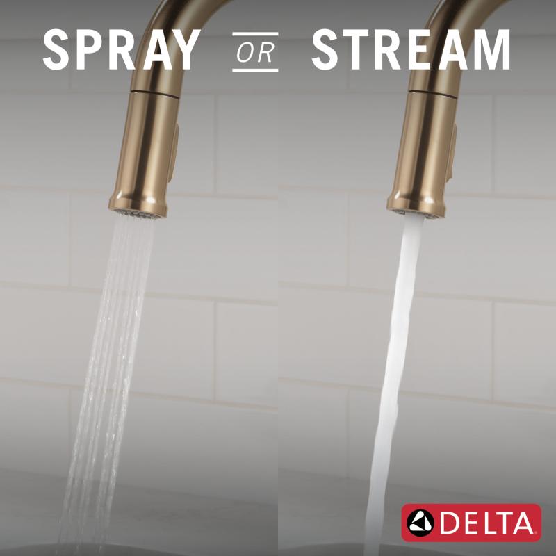 DELTA Cordova Touch2O Bar / Prep Faucet with Touchless Technology — Lumicoat® Champagne Bronze