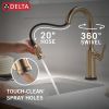 DELTA Cordova Touch2O Bar / Prep Faucet with Touchless Technology — Lumicoat® Champagne Bronze