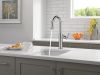 DELTA Altado Single Handle Pull-Down Bar / Prep Faucet — Arctic Stainless