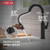 DELTA Altado Single Handle Pull-Down Bar / Prep Faucet — Matte Black