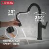 DELTA Altado Touch2O Technology Bar / Prep Faucet with Touchless Technology — Matte Black