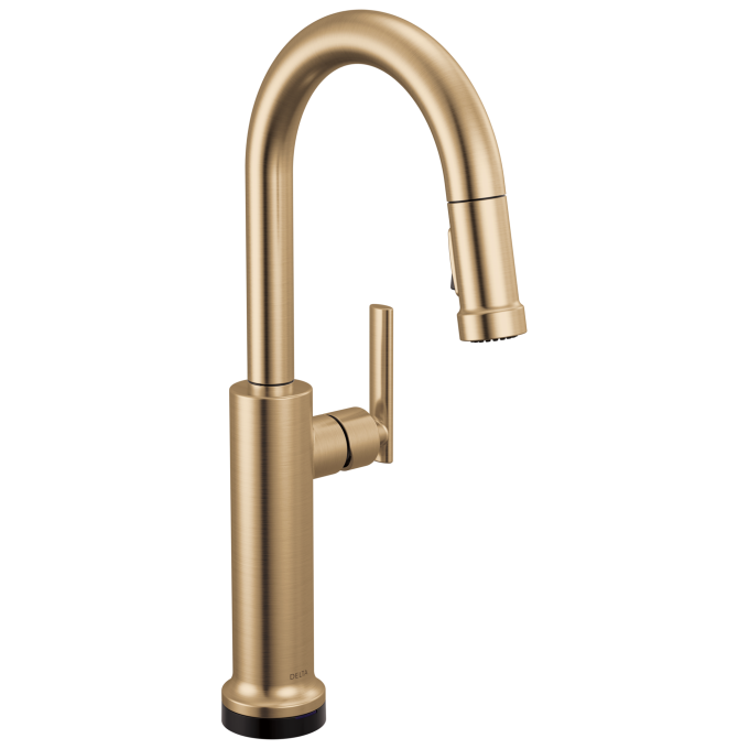 DELTA Altado Touch2O Technology Bar / Prep Faucet with Touchless Technology — Champagne Bronze