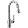 DELTA Broderick Single Handle Pull-Down Bar/Prep Faucet — Arctic Stainless
