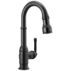 DELTA Broderick Single Handle Pull-Down Bar/Prep Faucet — Matte Black